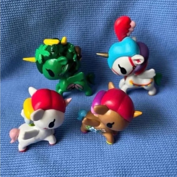 Tokidoki Unicorno CAN CAN Unicorn KAILI NEON STAR , STELLINA , FAUNA FIGURE lot
